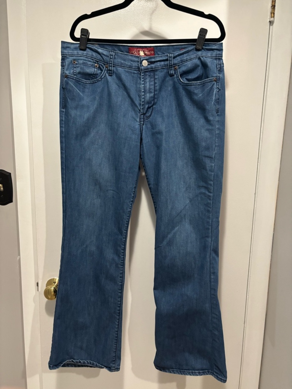 Lucky Brand Blue Flare Jeans Size 16 - Picture 1 of 11